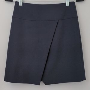 Navy Blue J. Crew Cross-Front Mini Skirt